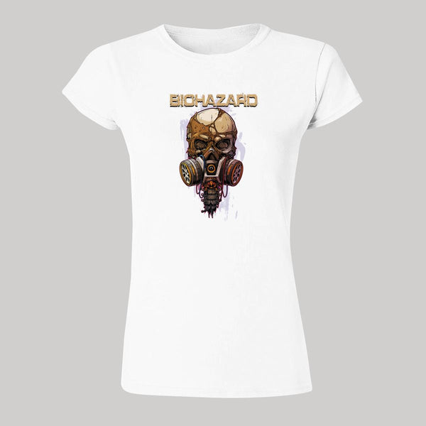 Playera Mujer Rock BioHazard Calavera 848B