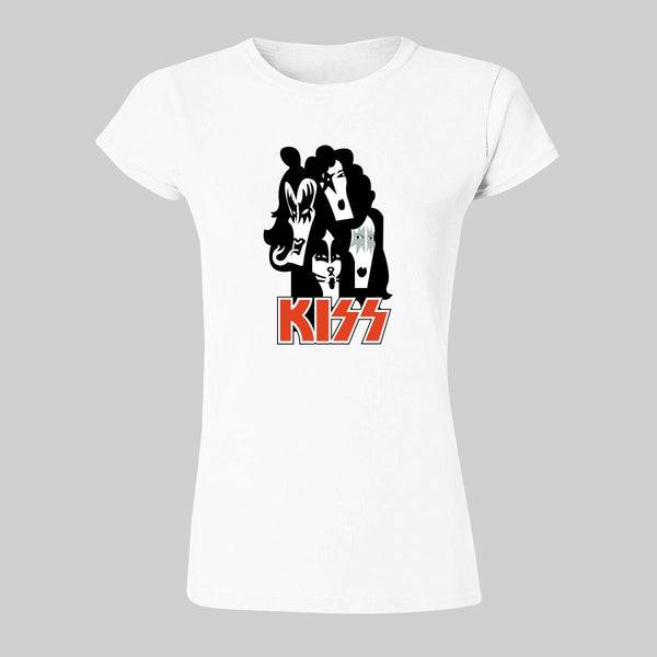 Playera Mujer Rock Kiss Ilustración 928B