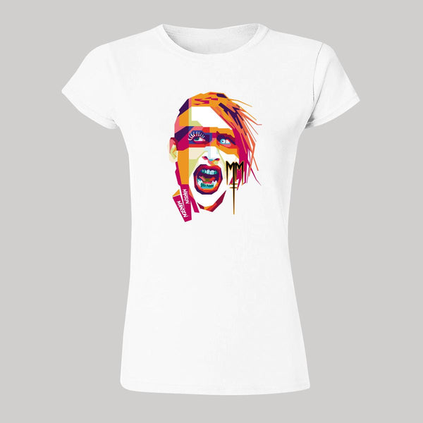 Playera Mujer Rock Marilyn Manson Ilustración 934B