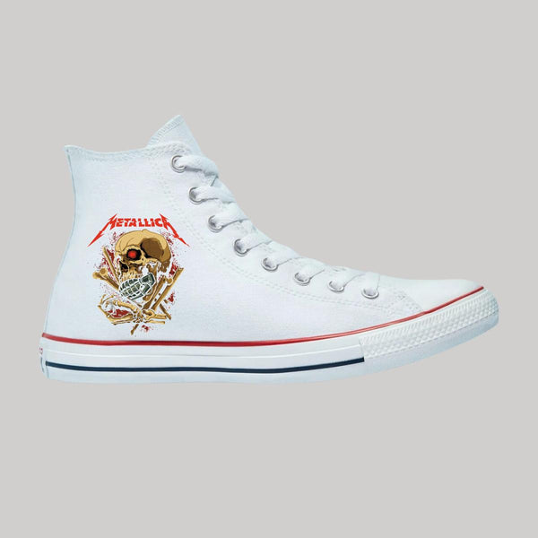 Tenis Converse Chuck Taylor All Star Bota Metallica CráneoB