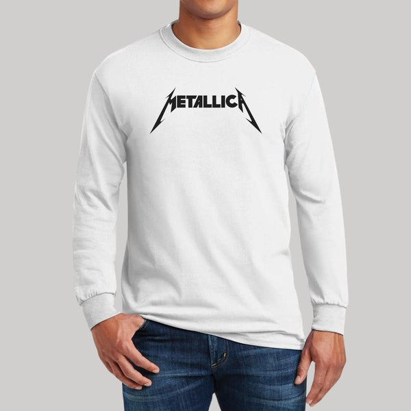 Playera Manga Larga Hombre Rock Metallica Logo 723