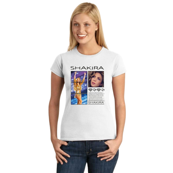 Playera Mujer Shakira Reyna del Pop Latino