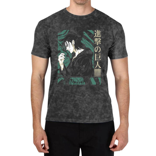 Playera Hombre M Wash Anime Attack on Titan Eren Yeager 494