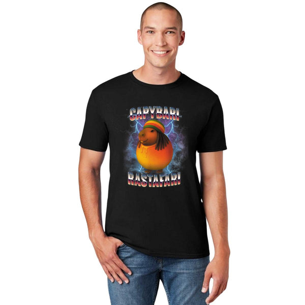 Playera Hombre Brainrot Capybari Rastafari 001267
