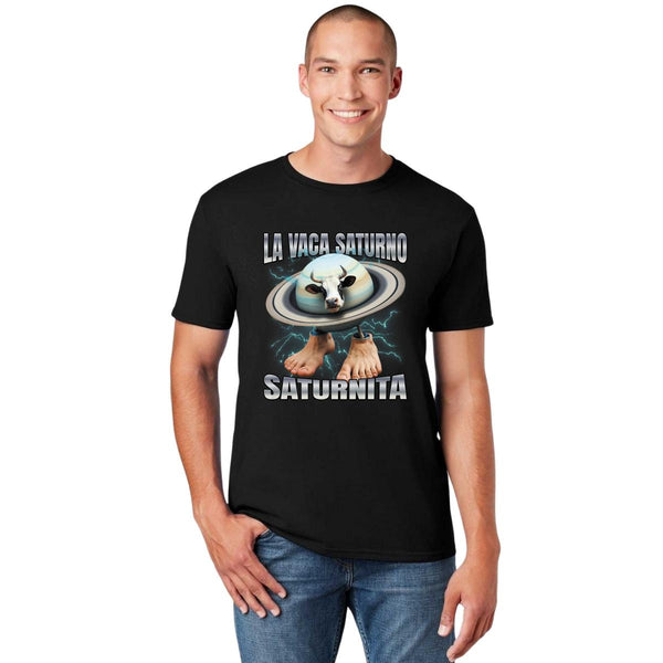 Playera Hombre Brainrot Vaca Saturno Saturnita 001270