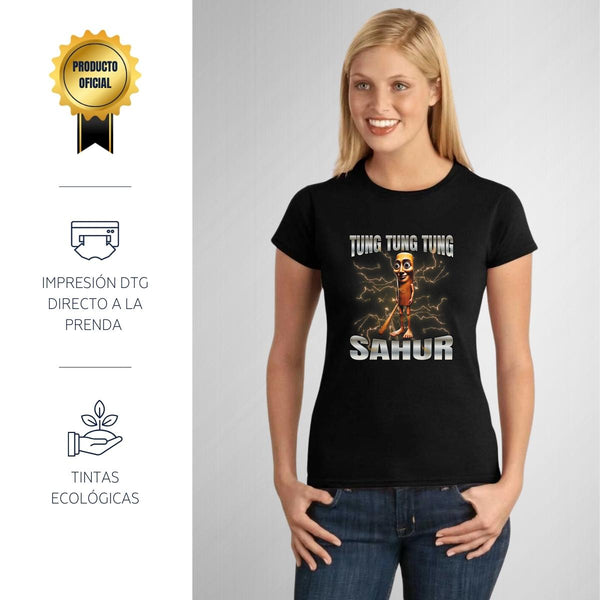 Playera Mujer Brainrot Tung Tung Tung Sahur 001230