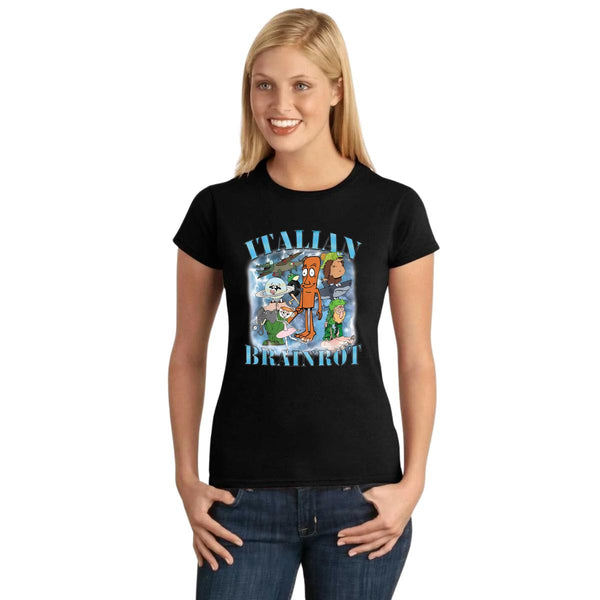 Playera Mujer Brainrot Italianos 001237