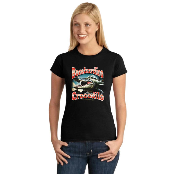 Playera Mujer Brainrot Bombardiro Crocodilo 001243