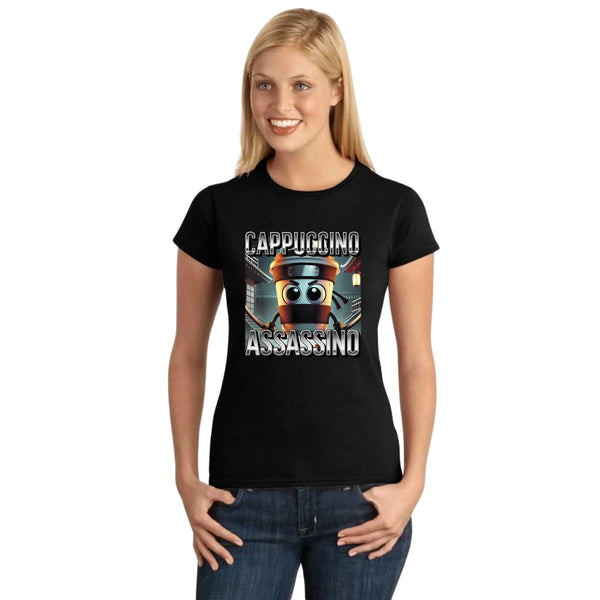 Playera Mujer Brainrot Cappuccino Assassino 001246