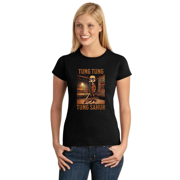 Playera Mujer Brainrot Tung Tung Tung Sahur 001251
