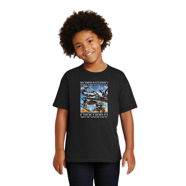 Playera Niños Brainrot Bombardino Cocodrilo 001221