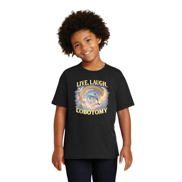 Playera Niños Brainrot Live Laugh Lobotomy 001227