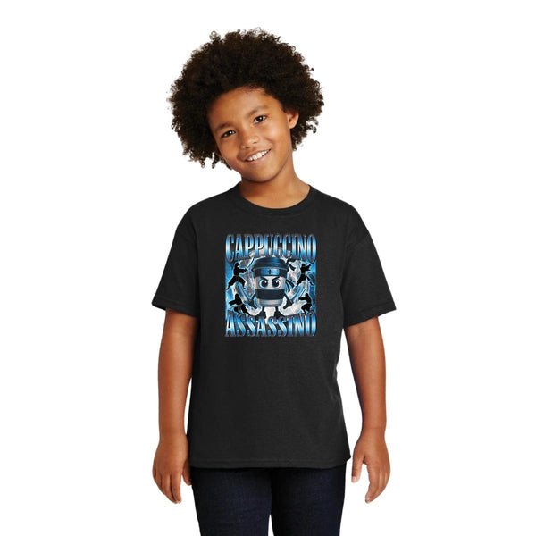 Playera Niños Brainrot Cappuccino Assassino 001235