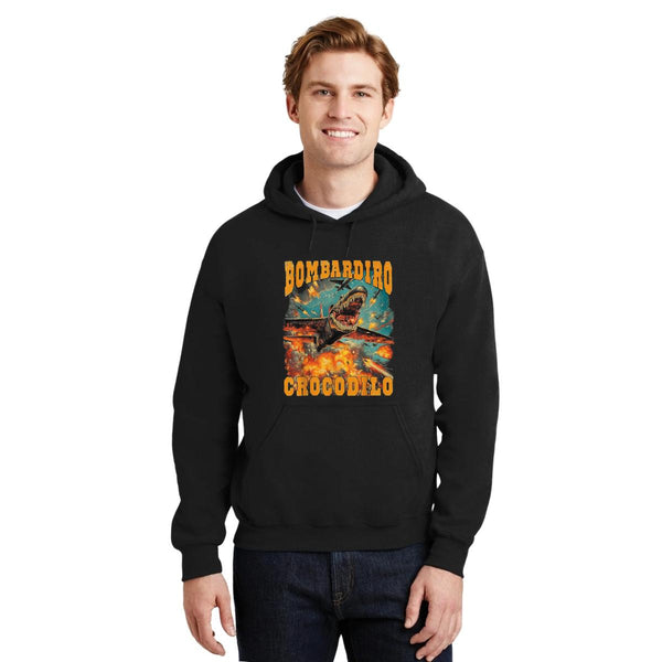 Sudadera Hombre Hoodie Brainrot Bombardiro Crocodilo 001253