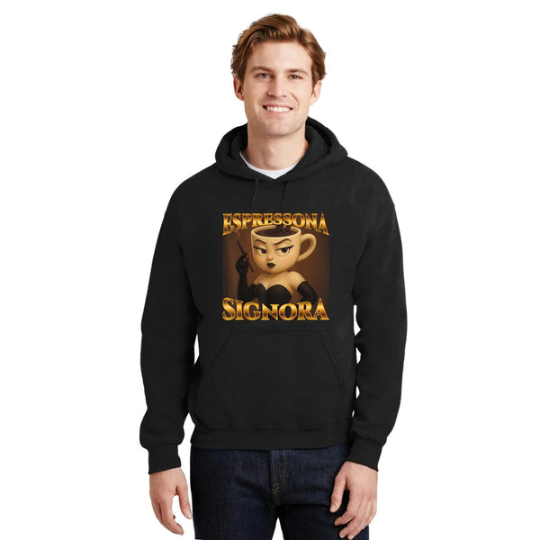 Sudadera Hombre Hoodie Brainrot Espressona Signora 001257