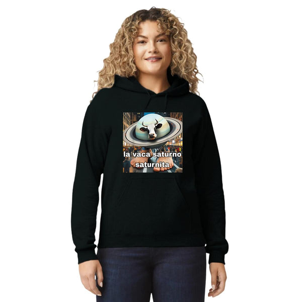Sudadera Mujer Hoodie Brainrot Vaca Saturno Saturnita 001225