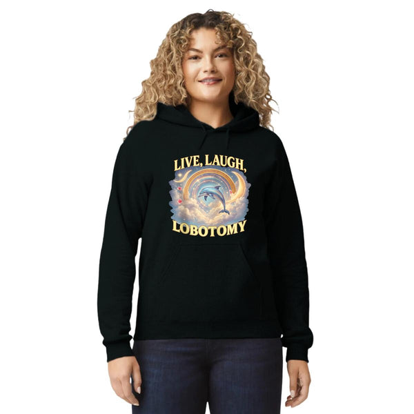 Sudadera Mujer Hoodie Brainrot Live Laugh Lobotomy 001227