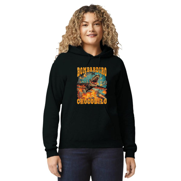 Sudadera Mujer Hoodie Brainrot Bombardiro Crocodilo 001253