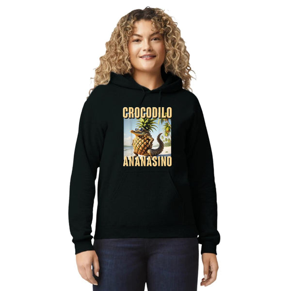 Sudadera Mujer Hoodie Brainrot Crocodilo Ananasino 001269