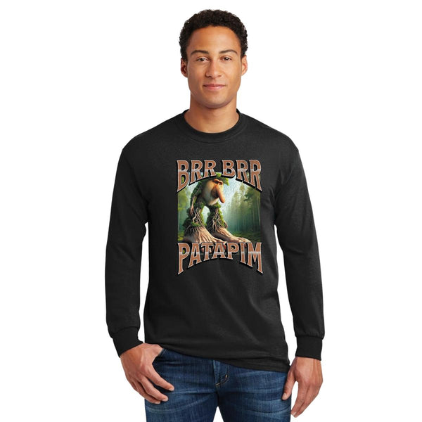 Playera Manga Larga Hombre Brainrot Brr Brr Patapim 001186