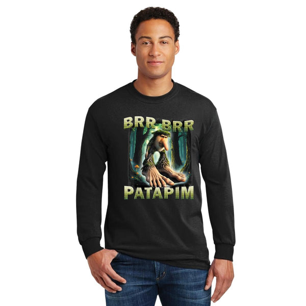 Playera Manga Larga Hombre Brainrot Brr Brr Patapim 001189