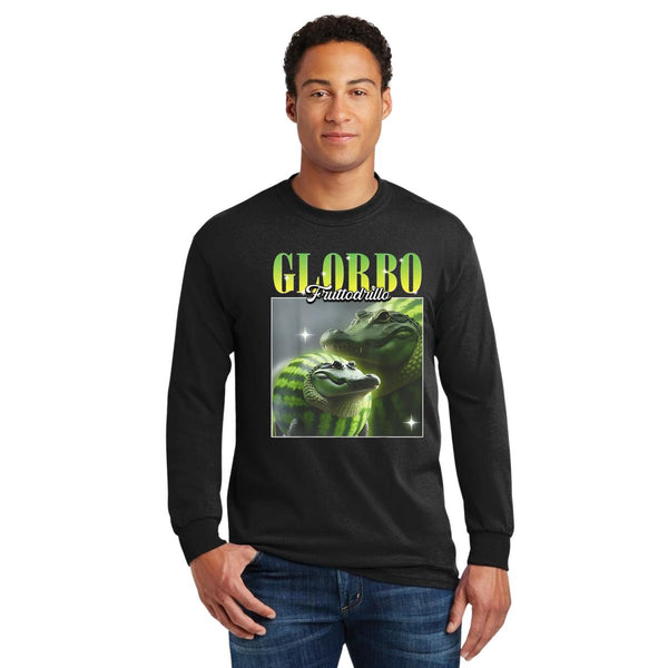 Playera Manga Larga Hombre Brainrot Glorbo Fruttodrillo 001190