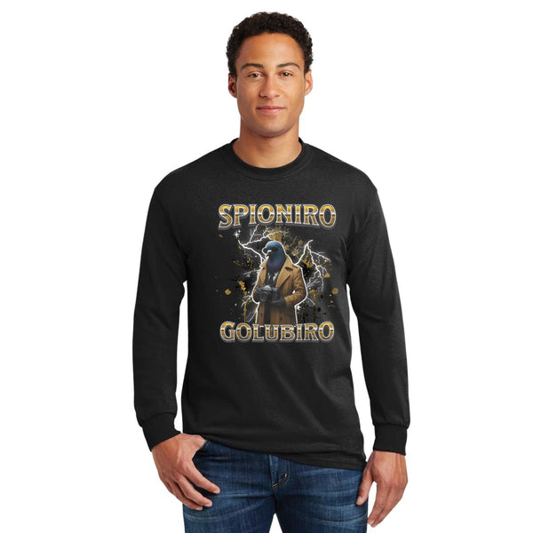 Playera Manga Larga Hombre Brainrot Spioniro Golubiro 001192