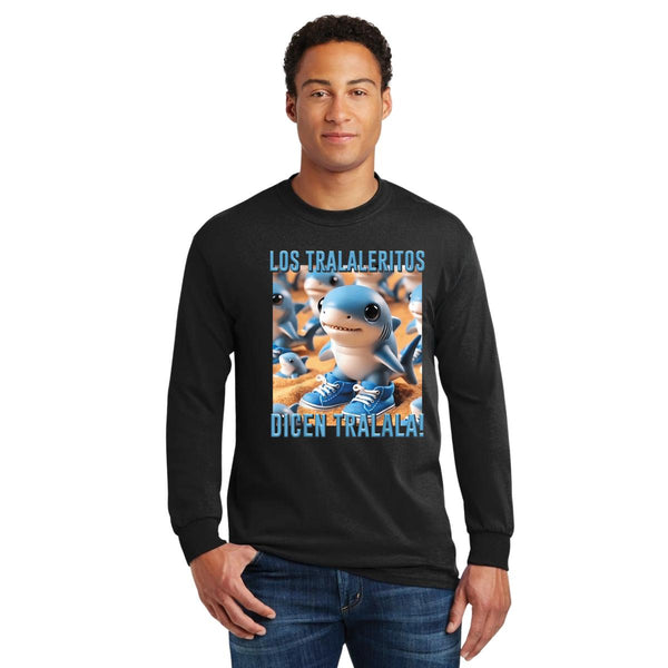 Playera Manga Larga Hombre Brainrot Los Tralaleritos 001197