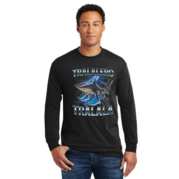 Playera Manga Larga Hombre Brainrot Tralalero Tralala 001203
