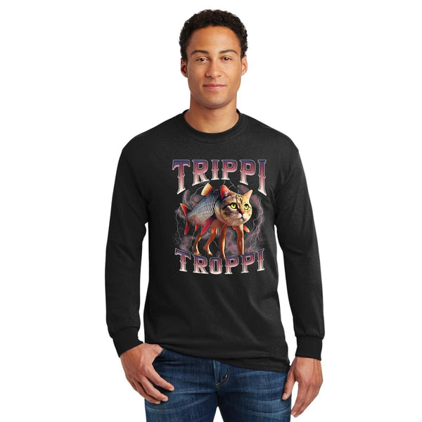 Playera Manga Larga Hombre Brainrot Trippi Troppi 001204