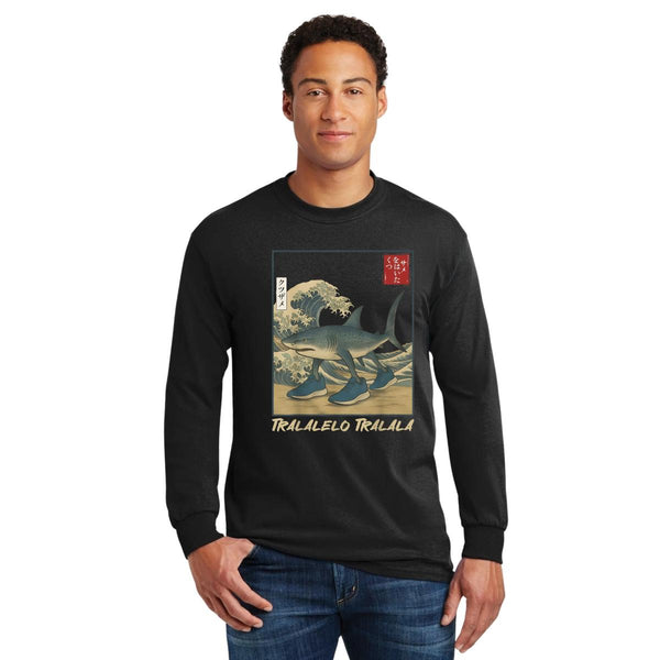 Playera Manga Larga Hombre Brainrot Tralalero Tralala 001214