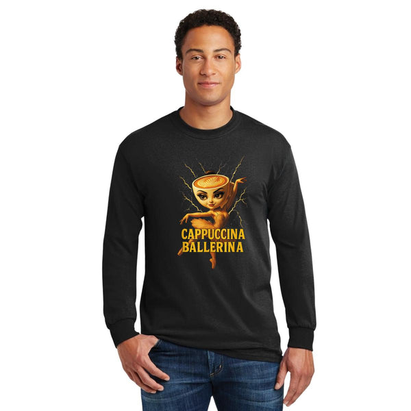Playera Manga Larga Hombre Brainrot Ballerina Capuchina 001216