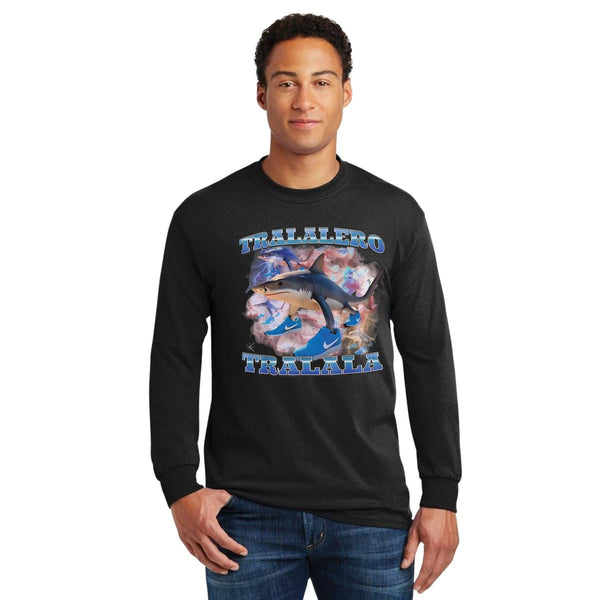 Playera Manga Larga Hombre Brainrot Tralalero Tralala 001217