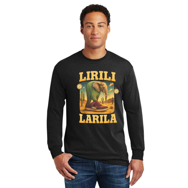 Playera Manga Larga Hombre Brainrot Lirili Larila 001226