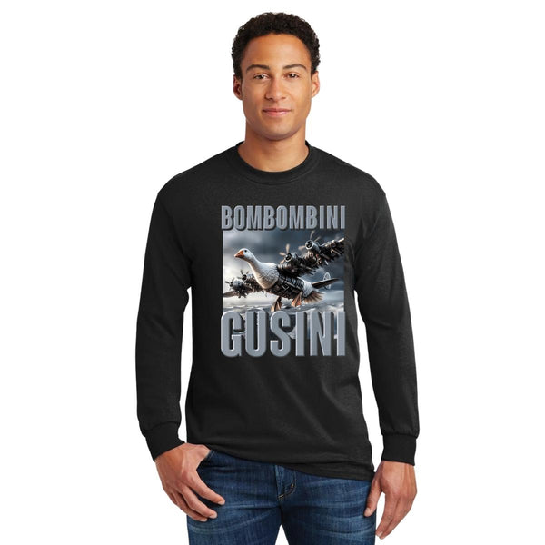 Playera Manga Larga Hombre Brainrot Bombombini Gusini 001231