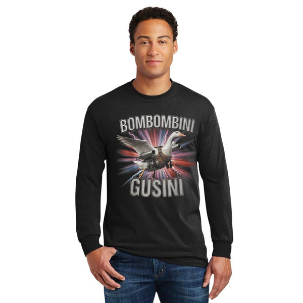 Playera Manga Larga Hombre Brainrot Bombombini Gusini 001232