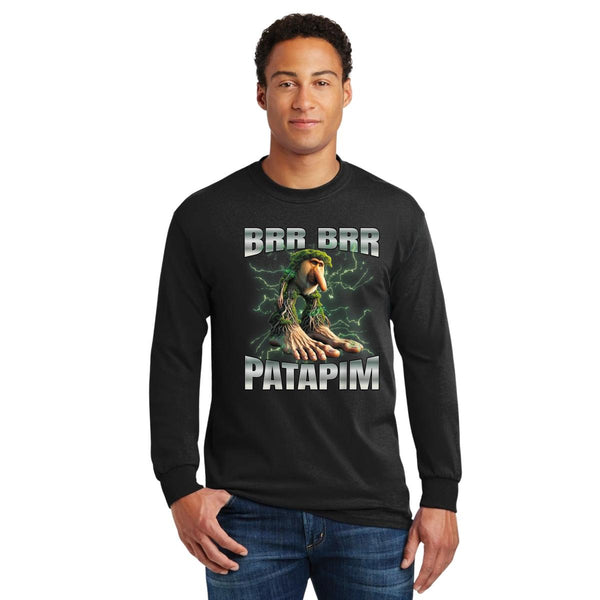 Playera Manga Larga Hombre Brainrot Brr Brr Patapim 001234