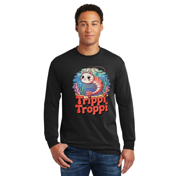 Playera Manga Larga Hombre Brainrot Trippi Troppi 001236