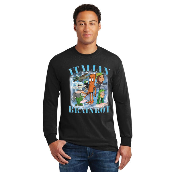 Playera Manga Larga Hombre Brainrot Italianos 001237