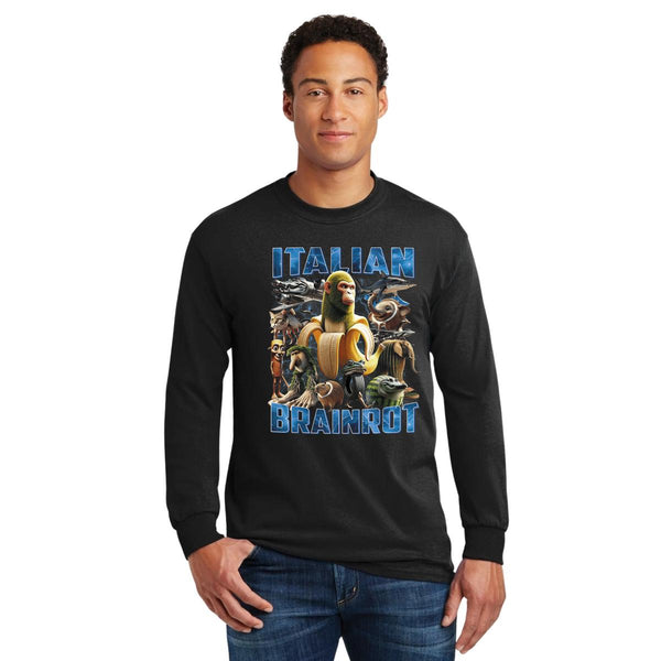Playera Manga Larga Hombre Brainrot Italianos 001239