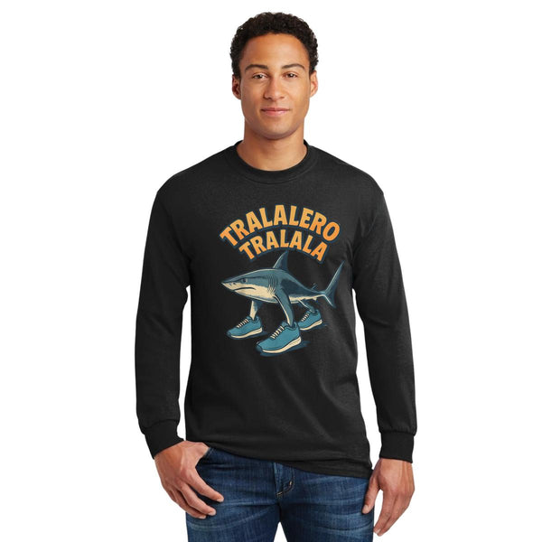 Playera Manga Larga Hombre Brainrot Tralalero Tralala 001241