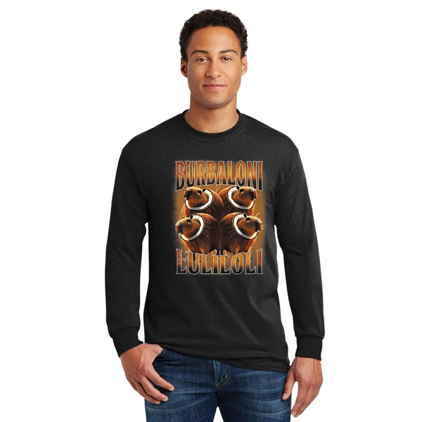 Playera Manga Larga Hombre Brainrot Burbaloni Luliloli 001245