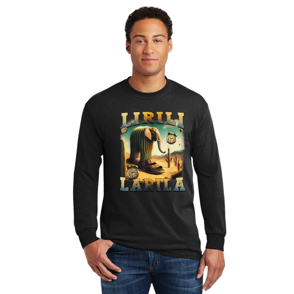 Playera Manga Larga Hombre Brainrot Lirili Larila 001249
