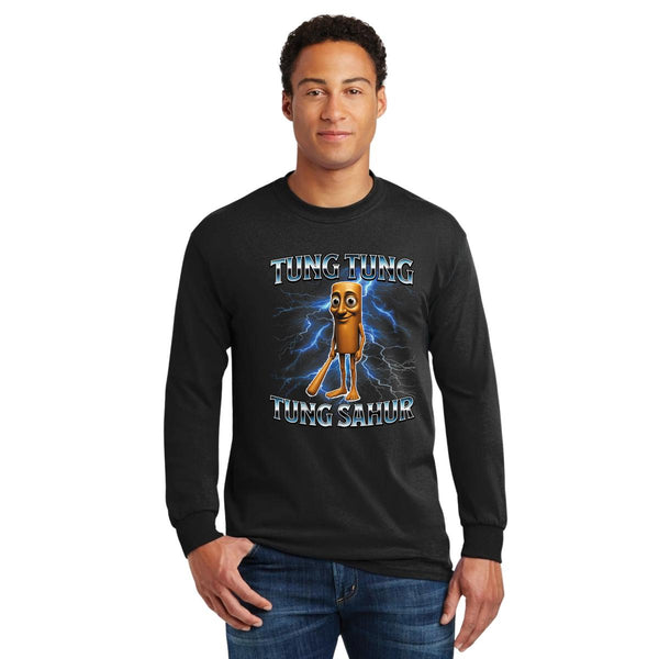 Playera Manga Larga Hombre Brainrot Tung Tung Tung Sahur 001250