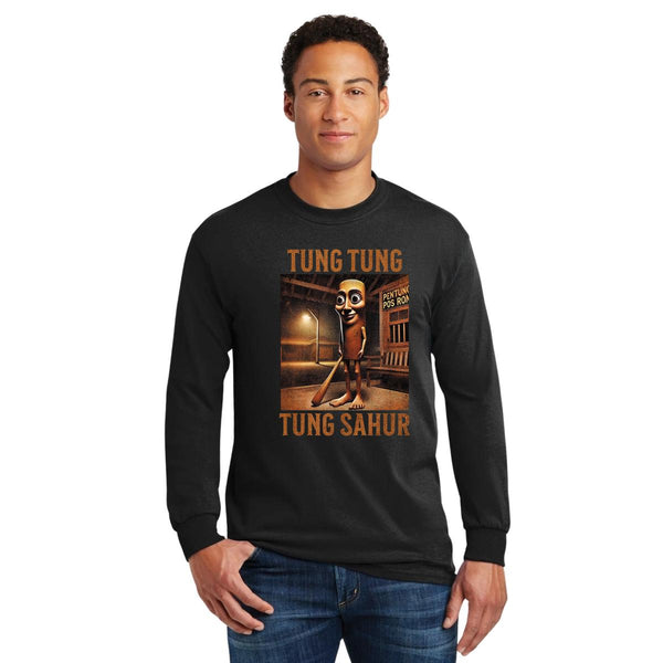 Playera Manga Larga Hombre Brainrot Tung Tung Tung Sahur 001251
