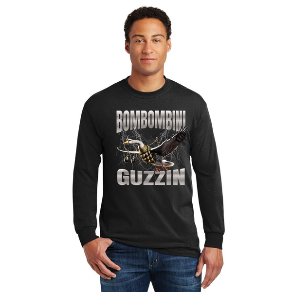 Playera Manga Larga Hombre Brainrot Bombombini Gusini 001255
