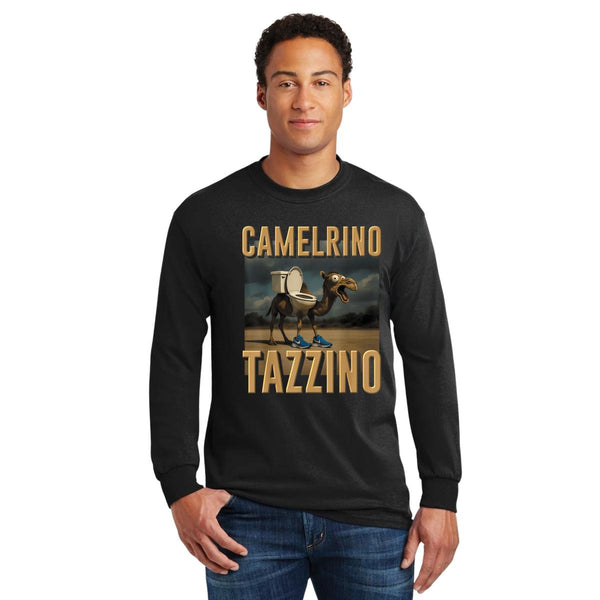Playera Manga Larga Hombre Brainrot Camelrino Tazzino 001256