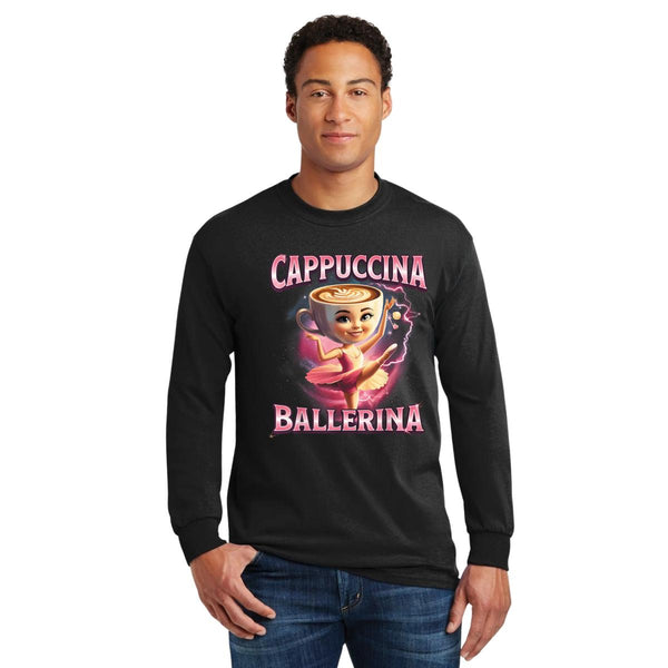Playera Manga Larga Hombre Brainrot Ballerina Capuchina 001258