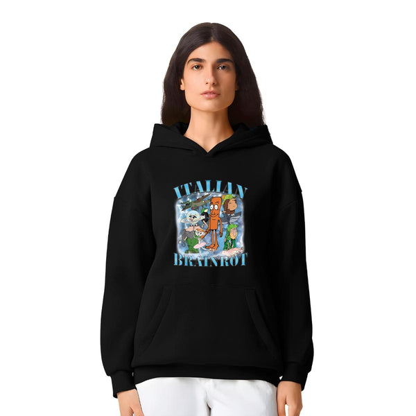 Sudadera Mujer Hoodie Pro Dry Brainrot Italianos 001237