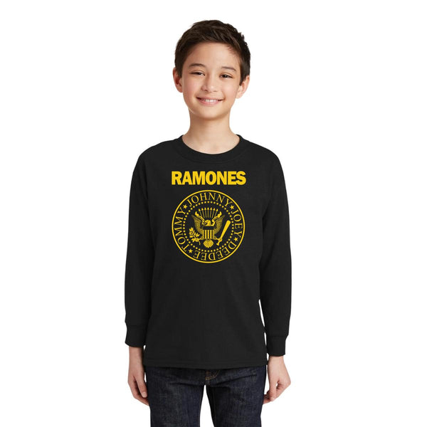 Playera Manga Larga Niños Rock Ramones Logo 000968